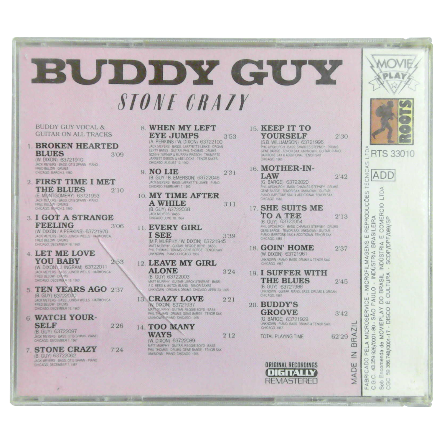 Back Picture of CD - Buddy Guy - Stone Crazy